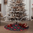 thumbnail image 5 of Salouo Red Rooster Christmas Tree Skirt 30" Farmhouse Christmas Decorations Snowman Xmas Tree Skirt Tree Mat for Holiday Party Decor, 5 of 8