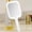 white#0, variant on Handheld LED Makeup Mirror Rechargeable Portable Lighted Vanity Beauty Mirror for Dressing Table Compact ABS White 23x13cm Travel Dorm Use Luminous Touch-Up Accessory