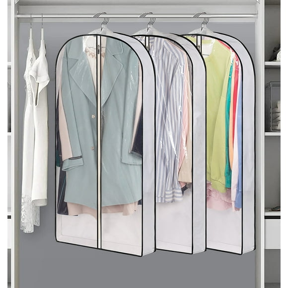 clear plastic garment bags