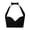 Black, variant on Women Bikini Tops Halter Knotted Design Backless Vest Solid Color Swimsuit Bra Vacation Beach Swimming Tops