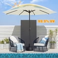 thumbnail image 2 of 6.6ft/7.5ft/9ft/10ft Replacement Umbrella Cover, 6 Ribs 8 Ribs Outdoor Market Table Patio Umbrella Canopy Cover Replacement UV Protective Cloth(Beige,6.5FT(6-Ribs)), 2 of 8