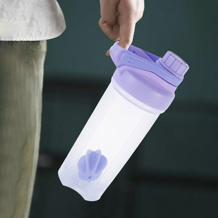 

Clearance Usloyux Deals 700Ml Shaker Bottle With Scale And Shaking Ball Leak-Proof Mixing Cup For Drinks Milkshakes Portable Easy To Clean Food-Grade Plastic Purple