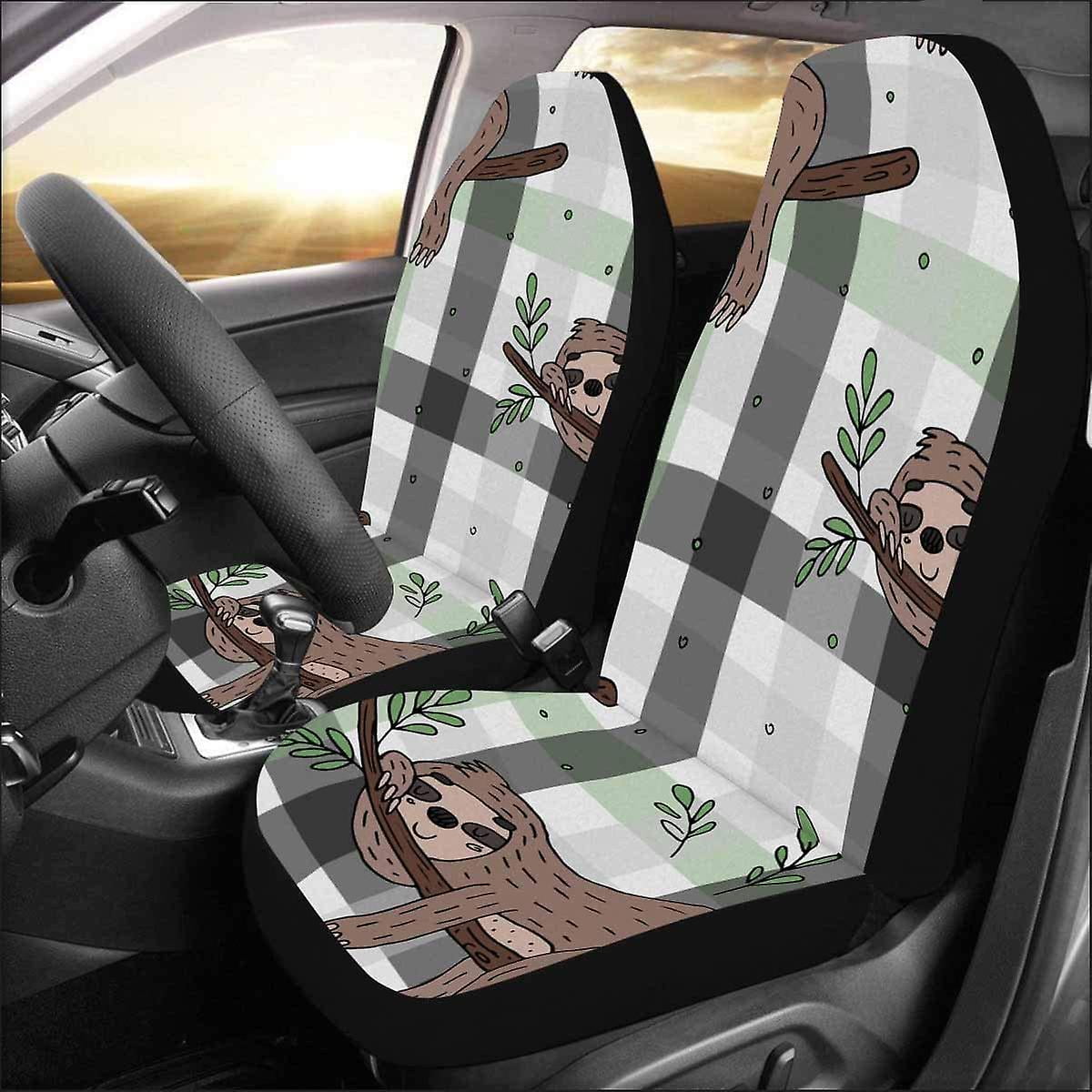 Seat Belt Sloth Car Seat Covers Set Of Car Seat Covers Cute Doodle