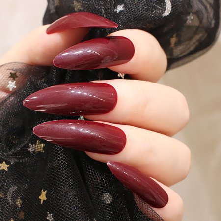 24pcs Set Faux Ongles Extra Long Stiletto Tips Ovale Fin Fin Couleur Pure Pour Ongles Extensions Nail Tips Ongles Artificiels Art Tips Walmart Canada