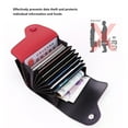 thumbnail image 1 of Portable PU Leather Stylish Anti Theft Card Bag Holder Container Storage Organizer Mother GiftRed, 1 of 8