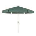 thumbnail image 2 of 7.5' Hex Home Garden Umbrella 6 Rib Crank White with Forest Green Vinyl Coated Weave Canopy, 2 of 2