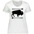 thumbnail image 3 of Inktastic Buffalo Cute Animal Western Women's Plus Size T-Shirt, 3 of 5