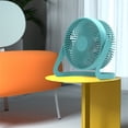 thumbnail image 5 of Ventilador de escritorio Billuyoard USB giratorio portátil de refrigeración azul, 5 of 5