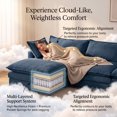 thumbnail image 6 of EHANCIS 105" Modular Sectional Sofa, 3 Seater Chenille L Shape Couch with Ottoman, Blue, 6 of 11