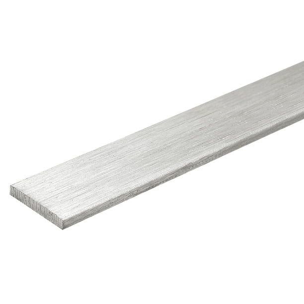 Uxcell Barra plana de acero inoxidable 316L Grosor 3/25" Ancho 3/5" Longitud 11.8" Tiras metálicas rectangulares acabado cepillado para maquinaria de cocina, construcción, industria química, 1 pieza