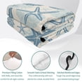 thumbnail image 4 of Quilts Queen Size, Misty Blue Coastal Summer Soft Comforter Bedding Set for Bed, Coral Shell Starfish Vintage Lightweight Quilted Bedspread with Pillow Cover(2 Pieces) for All Season, 90x96 Inch, 4 of 9