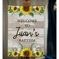 thumbnail image 2 of Darling Souvenir MADE WITH LOVE PersonalizedWelcomeSignFor Baptism,Sunflower BorderParty Supplies Great For Your Celebrations- 18x 12, 2 of 5