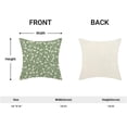 thumbnail image 2 of Spring Sage Green Pillow Covers 18 X 18 Inch Set of 2, Vintage Cute Floral Decorative Throw Pillows Rustic Seasonal Farmhouse Flower Pillowcase Linen Cushion Case for Outdoor Home Sofa Couch, 2 of 6