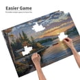 thumbnail image 4 of 1000 PCS Wooden Puzzles For Adults 1000 Pieces Lakeside Hut,Challenging Brain Exercise,1000 Piece Jigsaw Puzzle For Adults Challenging Puzzle Perfect For Game Nights,Gift For Puzzle & Landscape Lover, 4 of 6
