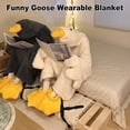 thumbnail image 7 of Duck Pajamas, Wearable Goose Blanket Hoodie Onesie, Funny Oversized Goose Costume Pajamas with Feet Shoes for Adults Loungewear, 7 of 7