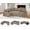 Brown, variant on Oversized 122" U-Shaped Sectional Sleeper Sofa Bed with Pull-Out Bed,Storage Chaise,Rabbit Plush,7-Seat,Grayish White