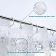 thumbnail image 4 of NTBAY EVA Semi-Transparent Clear Shower Curtain with Pebbles, Water-Repellent Liner with 3 Magnets for Bathroom, 72x72 Inches, 4 of 13