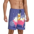 thumbnail image 3 of Rocae Dog Washes in a Pink Bath for Men's Soft Sleep Pajama Shorts, Waistband and Pockets, 3 of 9