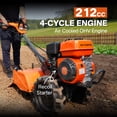 thumbnail image 5 of NOVUS 17 Inch Dual Direction Rear Tine Tiller, 212CC 4 Cycle Gas Engine, Independent Control Panel , Instant Reverse Power Tiller with 14” Tires, Gas Tiller for Gardening, 5 of 10