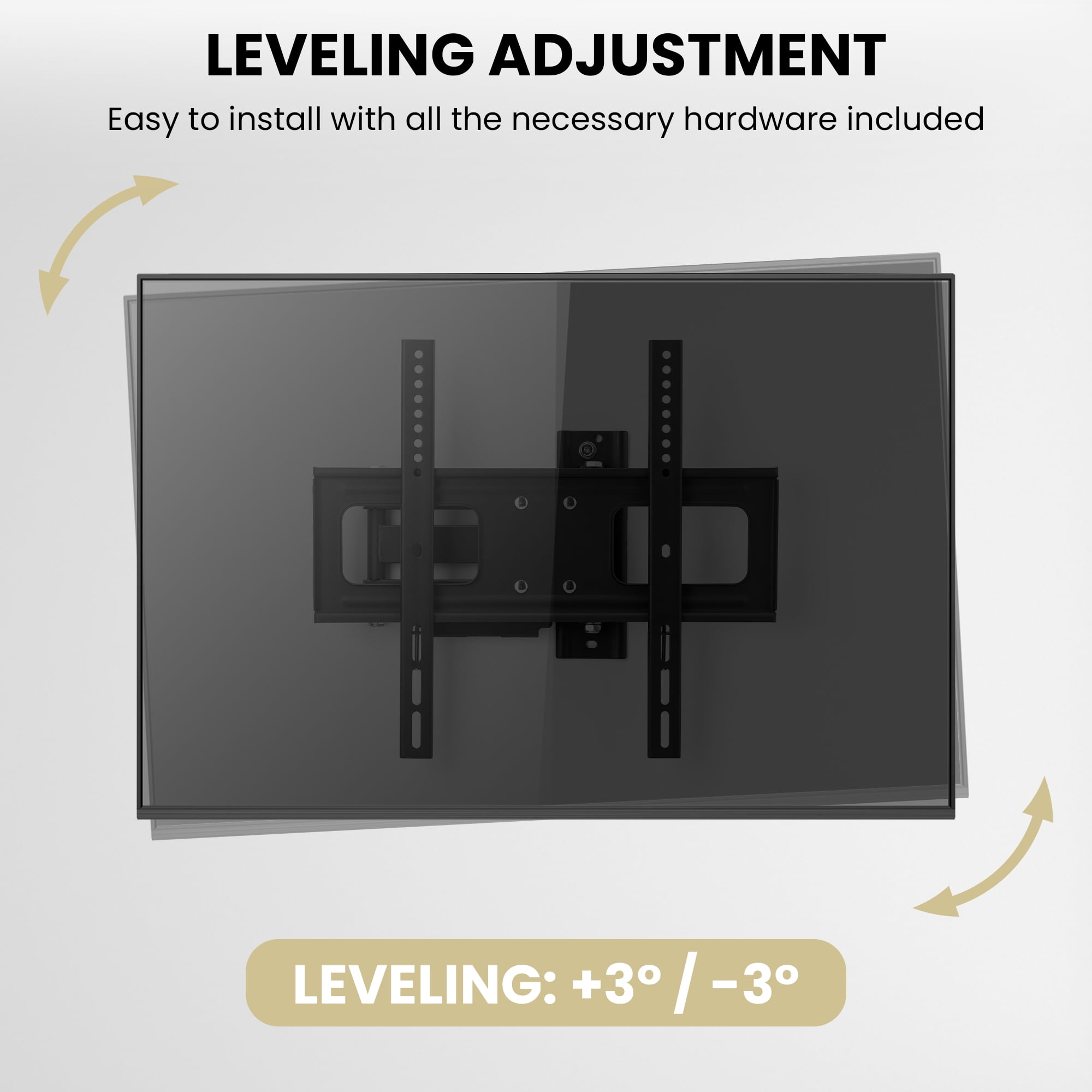 ZeboZap Vinyl Siding, Stucco, Brick, Outdoor TV mount 70" TV | Full Motion