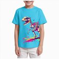 thumbnail image 4 of WXFAZCVU Boys Shirts Crewneck Dinosaur Print Graphic Short Sleeve Summer Tops Going Out Size 3-4 Years, 4 of 4