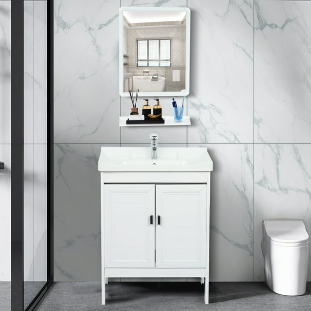 Modern Minimalist Floor Space Aluminum Bathroom Cabinet Combination Com - Why Does My New Bathroom Smell Damper