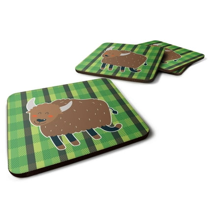 

Carolines Treasures BB6763FC Bull Foam Coaster Set of 4 3 1/2 x 3 1/2 multicolor