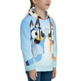 thumbnail image 3 of Zofaai Bluey Pattern Youth Hoodies, Drawstring Hooded Long Sleeve Sweatshirt with Pockets for Boys and Girls-Small, 3 of 6