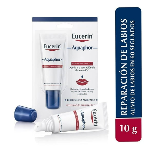 Ungüento labial Eucerin Aquaphor reparador para labios rotos y agrietados 10 g