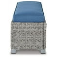 thumbnail image 4 of Signature Design by Ashley Casual Naples Beach Outdoor Bench with Cushion  Light Gray, 4 of 7