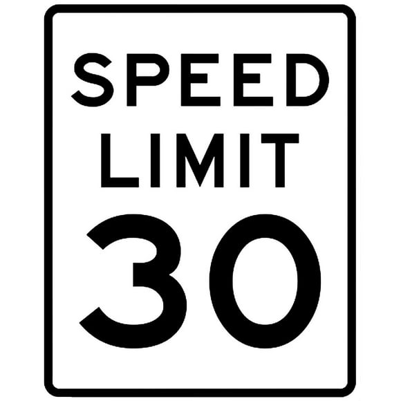 New Road Sign Warning Safety Sign Speed Limit 30 Mph Metal Tin Sign Street Sign 16 x 12 Inches