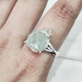 thumbnail image 4 of Natural Aquamarine Ring, Rough Aquamarine Gemstone Ring, March Birthstone, Boho Ring, 925 Sterling Silver, Womens Ring, Christmas, Thanksgiving, Handmade, Statement Jewelry, Raw Gemstone Jewelry, 4 of 5