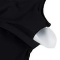thumbnail image 5 of Natural Uniforms Women’s Longline Wirefree Padded Medium Support Sports Bra (X-Large, Black), 5 of 5