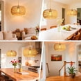 Hanging Lamps Rattan Pendant Light Hanging Lights 16.4ft Plug in Cord ...