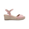 thumbnail image 3 of CHARTER CLUB Womens Pink Cushioned 1/2" Platform Adjustable Ankle Strap Luchia Round Toe Wedge Buckle Espadrille Shoes 12 M, 3 of 3