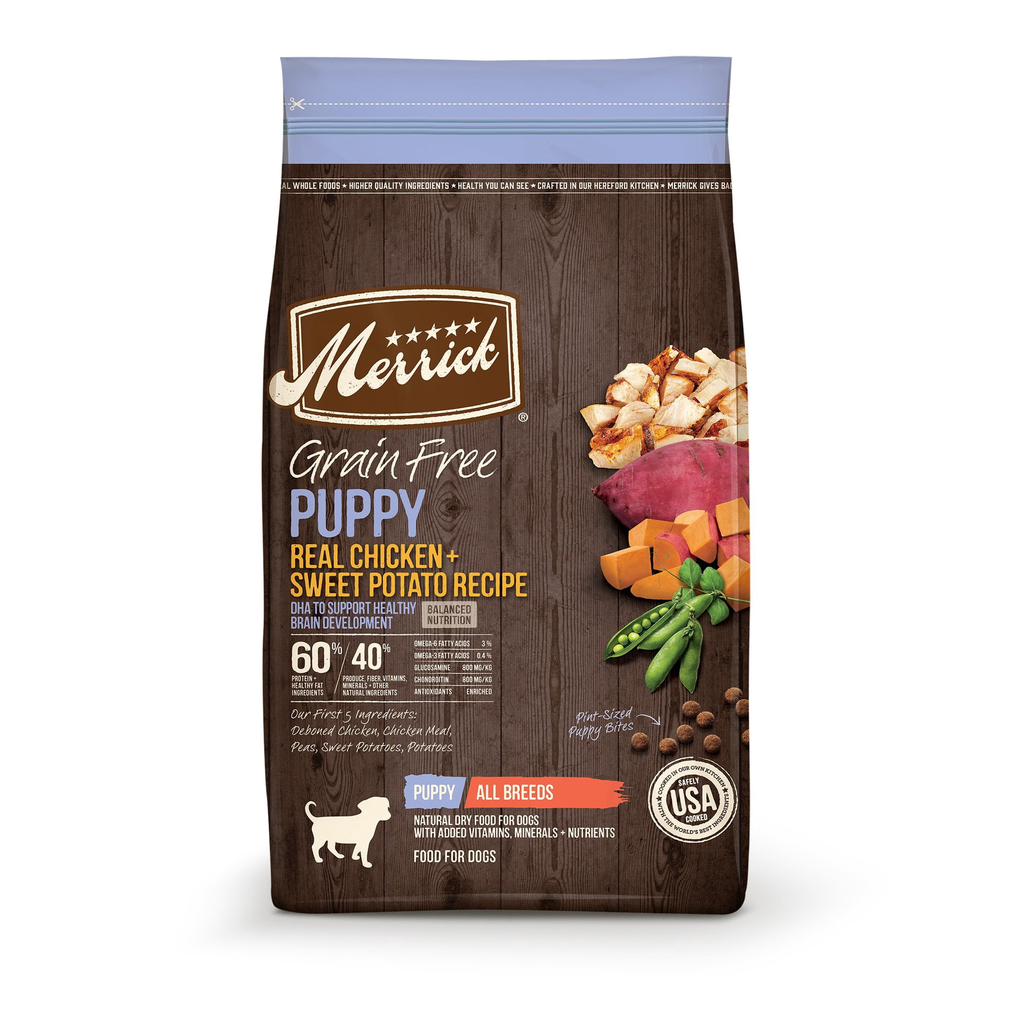 Merrick Grain-Free Chicken & Sweet Potato Puppy Dry Dog Food, 4 lb
