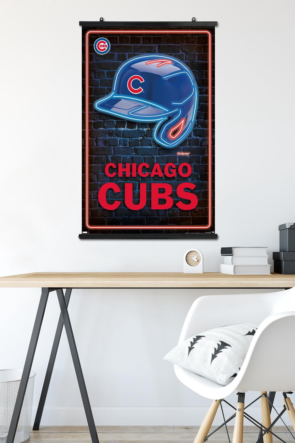 MLB Chicago Cubs - Neon Helmet 23 Wall Poster, 22.375" x 34"