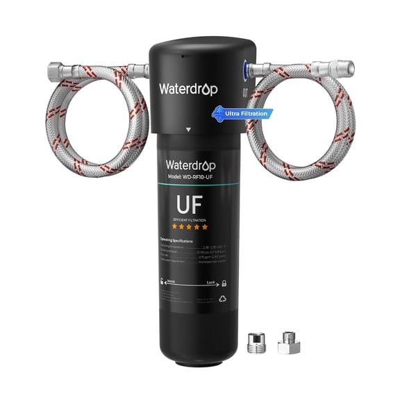 Waterdrop 10UA-UF 0.01 μm Ultra Filtration Under Sink Water Filter System, 1 Year, Reduces Lead, Chlorine, Bad Taste & Odor