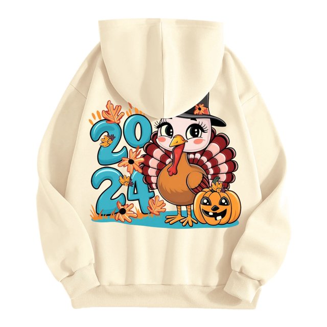 WEAIXIMIUNG Oversized Sweatshirt Dress Plus Size 2025 Thanksgiving Cute Funny Pumpkin Long Sleeve Hooded Sweatshirt