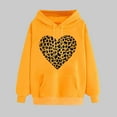 thumbnail image 2 of Goodeals Clearance Sales,Love Heart Poullver Tops for Women Valentines Day Leopard Sweatshirts Cute Long Sleeve Casual Hoodies Fleece Loose Hoodie Sweatshirt(Yellow,XL), 2 of 5
