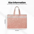 thumbnail image 3 of Easygdp Rose Gold Glitter Canvas Document Bag File Bag Handle Business Briefcase Bag A4 File Organizer Organizer Handbag Briefcase, 3 of 8