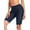 Navy Blue, variant on Women's Black High Waisted UV Sun Protection Biker Shorts Long Board Shorts