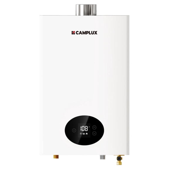 CAMPLUX Propane Gas 2.64 GPM 65,000 BTU Tankless Water Heater for Indoor, 120-volt