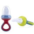 thumbnail image 1 of Nuby Nibbler Mesh First Soft Foods Feeder, 2pk, Blue/Red, 1 of 2