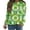 #067-Green, variant on Craaazy Women's Comfy Clover Graphic St Patrick's Day Long Sleeve Tops