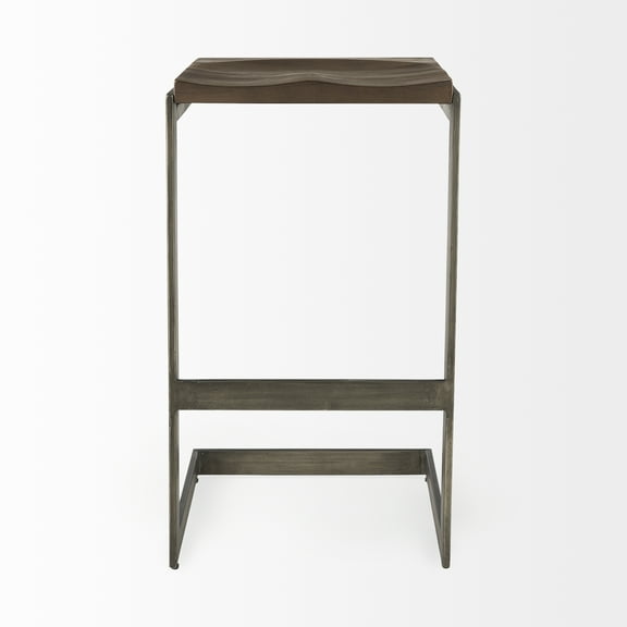 Kiran 18L x 17W x 30H Medium Brown Wood Bar Stool