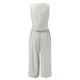 thumbnail image 4 of Conjunto de dos piezas para mujer: camiseta sin mangas y pantalones anchos, traje informal, poliéster y spandex, para verano/aire libre/fiestas, 4 of 4