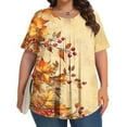 thumbnail image 2 of Womens Tops Casual Short Sleeve Cute Tops Summer Colorful Dressy Tshirts Shirts Plus Size Blouses Dressy Casual Summer, 2 of 6
