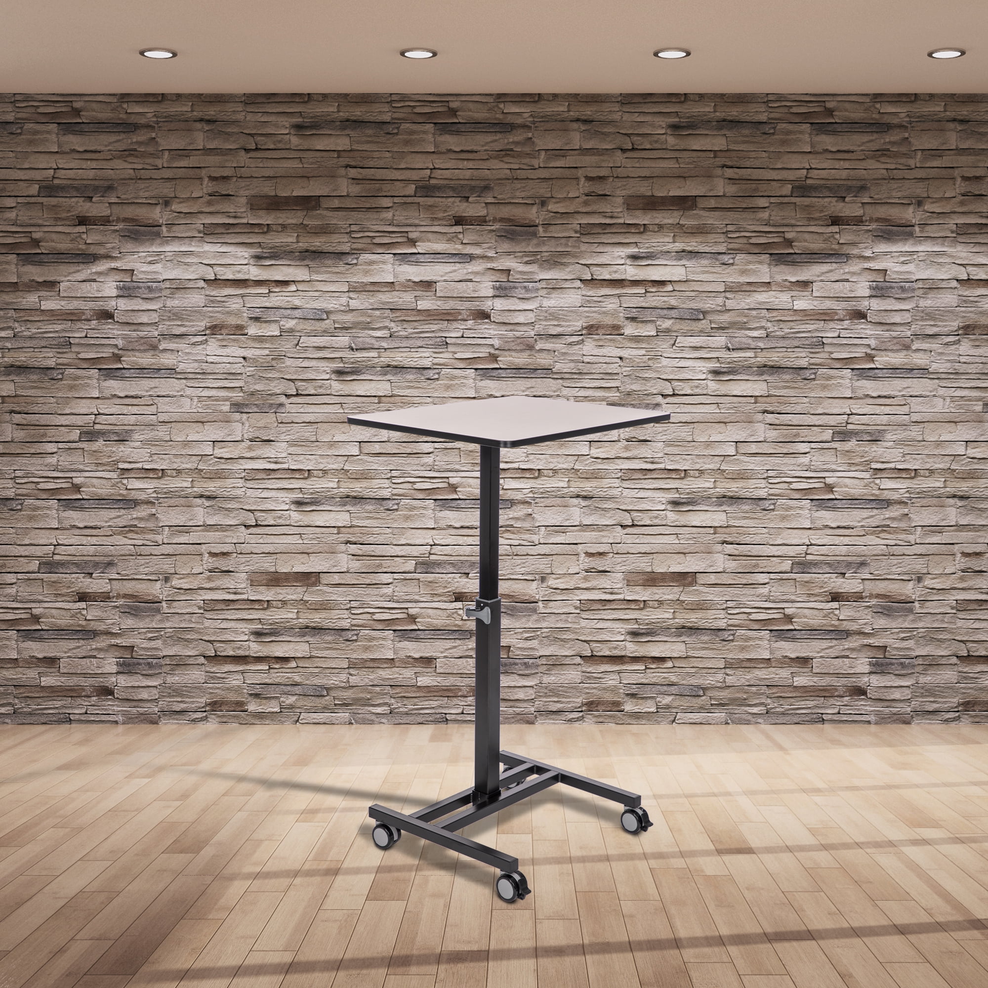 Hampden Furnishings Sit And Stand  Hight Adjustable Accomadesk With Casters