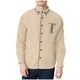 thumbnail image 2 of pstuiky manga larga para hombre, Camisa de manga larga con cuello vuelto para hombre, informal, holgada, a la moda, con bolsillos y botones, de color liso top de hombre s, 2 of 6
